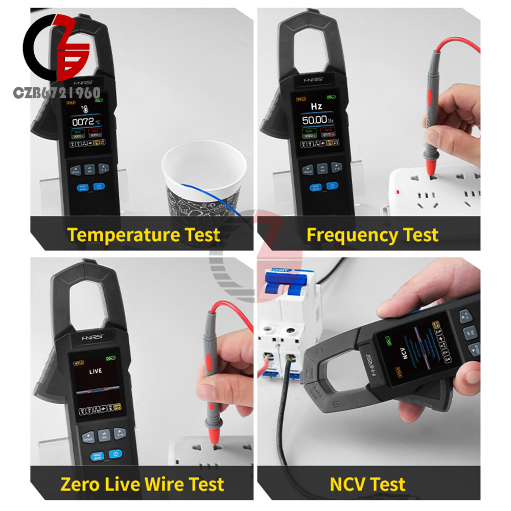 FNIRSI DMC-100 Smart Clamp Meter Multimeter Auto Ammeter With Temperature Probe