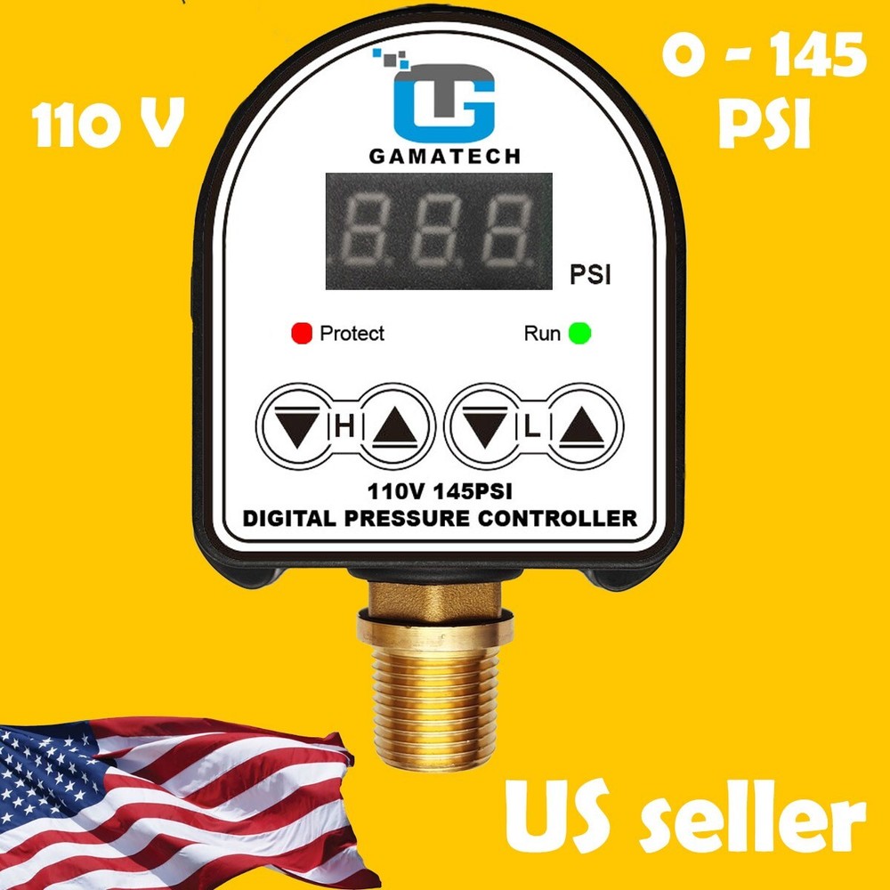 GamaTech 110V 145PSI Digital Pressure Controller Well Water Pump Switch
