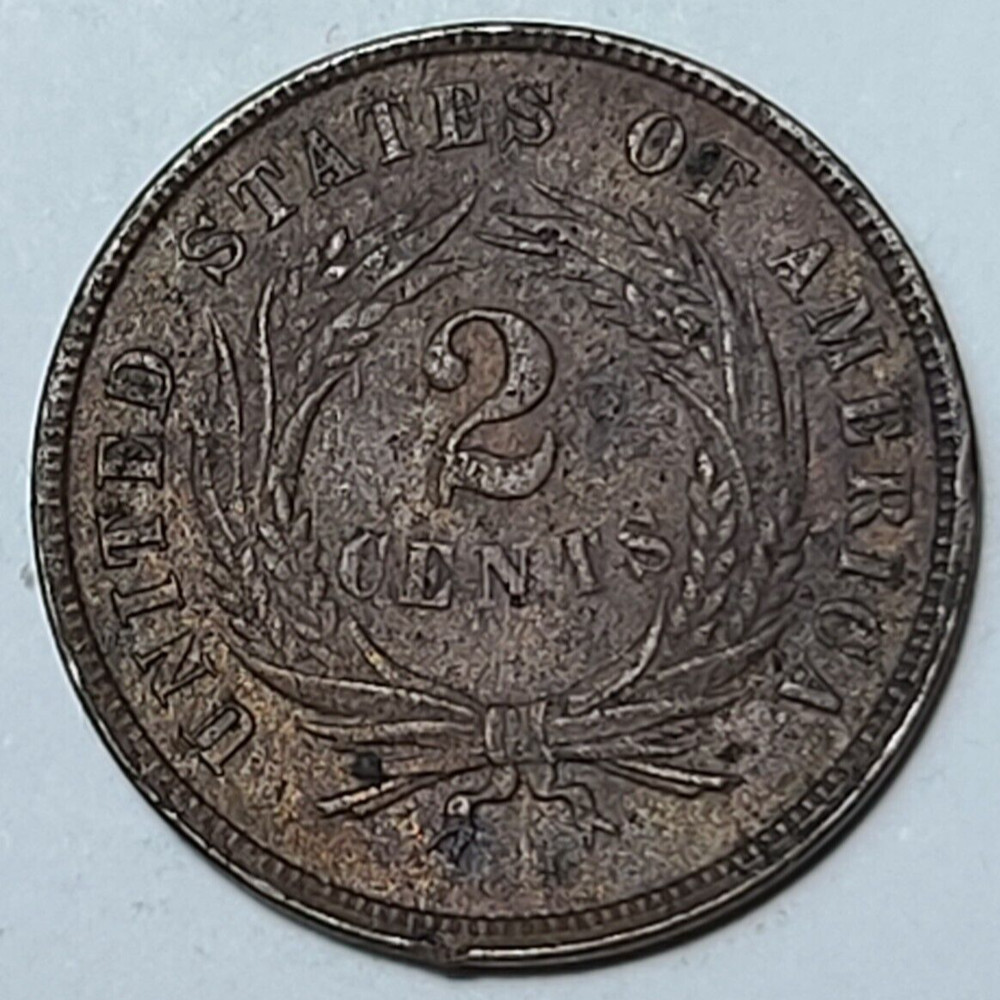 1867 Two 2 Cent Piece DT44D