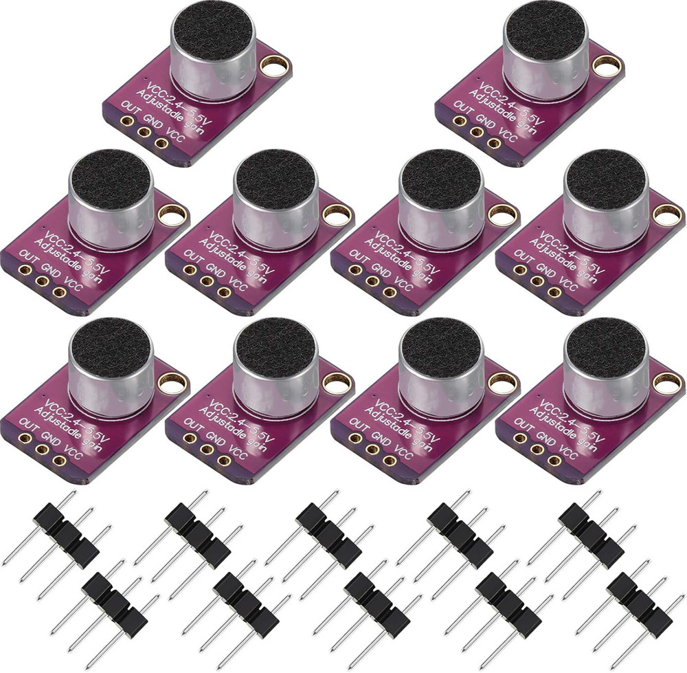 10 Pieces Electret Microphone Amplifier Adjustable MAX4466 Module Microphone Pre