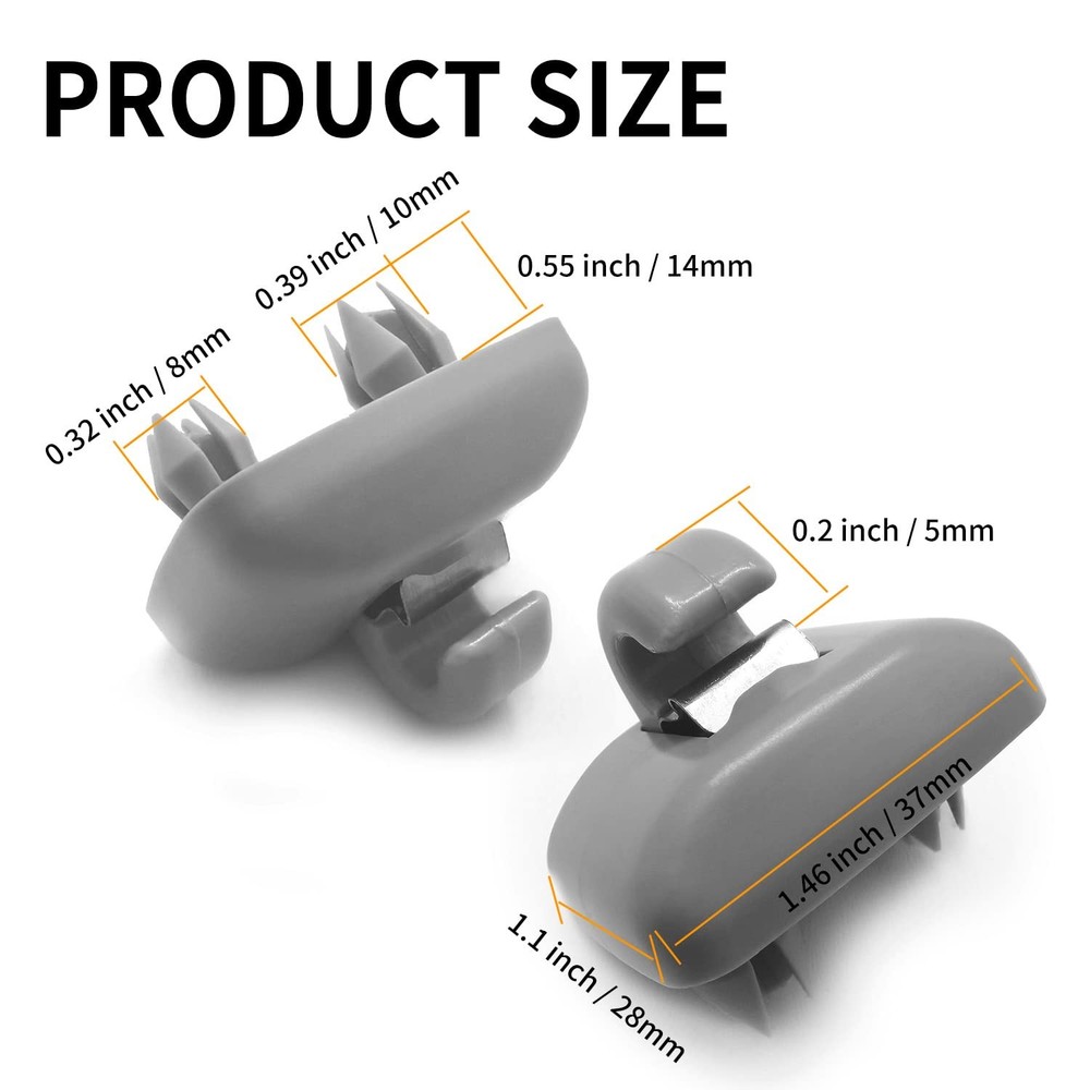 2PCS Inner Sun Visor Clips, Upgraded Car Visor Holder Hook Compatible with A...