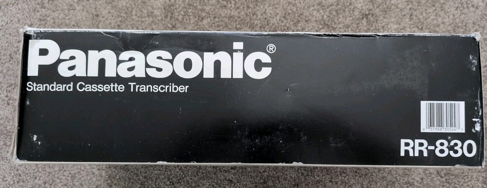 Panasonic RR-830 Desktop Cassette Transcriber / Recorder Open Boxed Never Used
