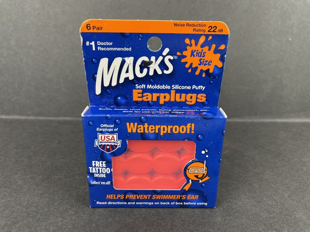 "Soft Moldable Silicone Putty Ear Plugs - Kids Size 6 Pair - Comfortable"