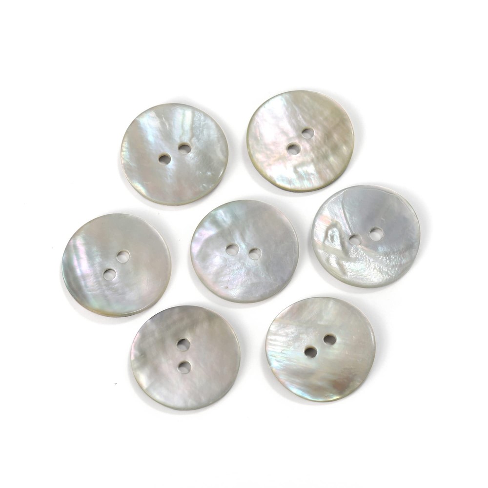 AgoyaCultural Pearl Shell Shell Button - Thicker Normal Size 50pcs - 16L3/8＂...