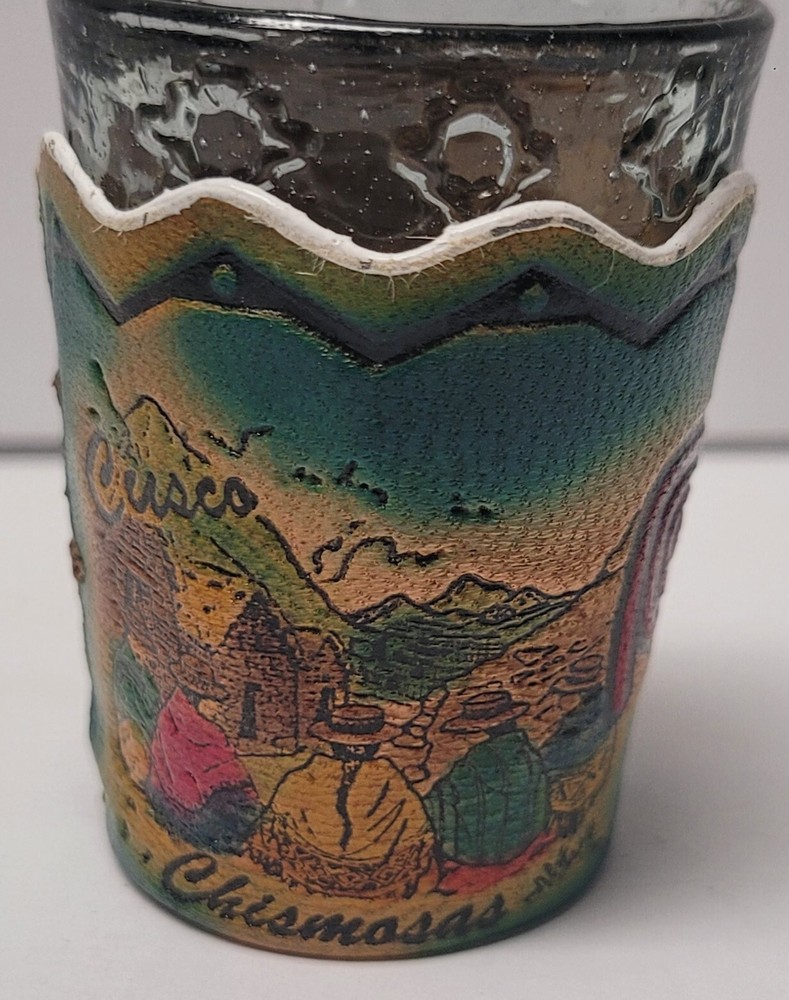 Peru Leather Wrapped Shot Glass