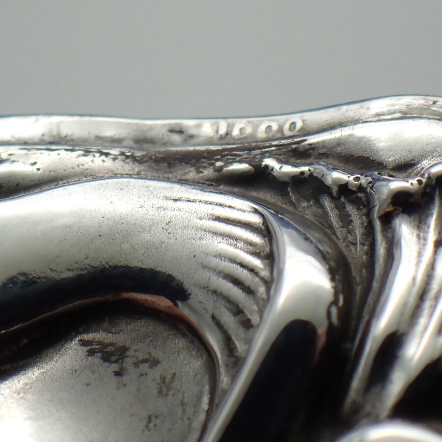 Ornate Match Box Sterling Silver Lizard Decorations