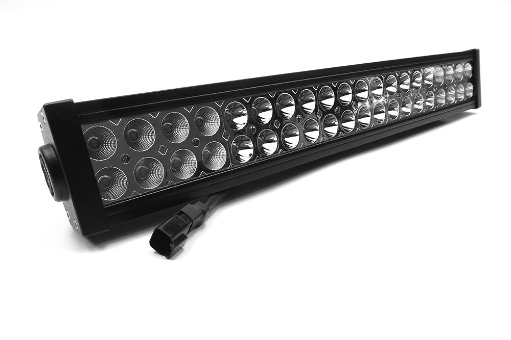 20" LED Light Bar Double Row Chrome Reflector