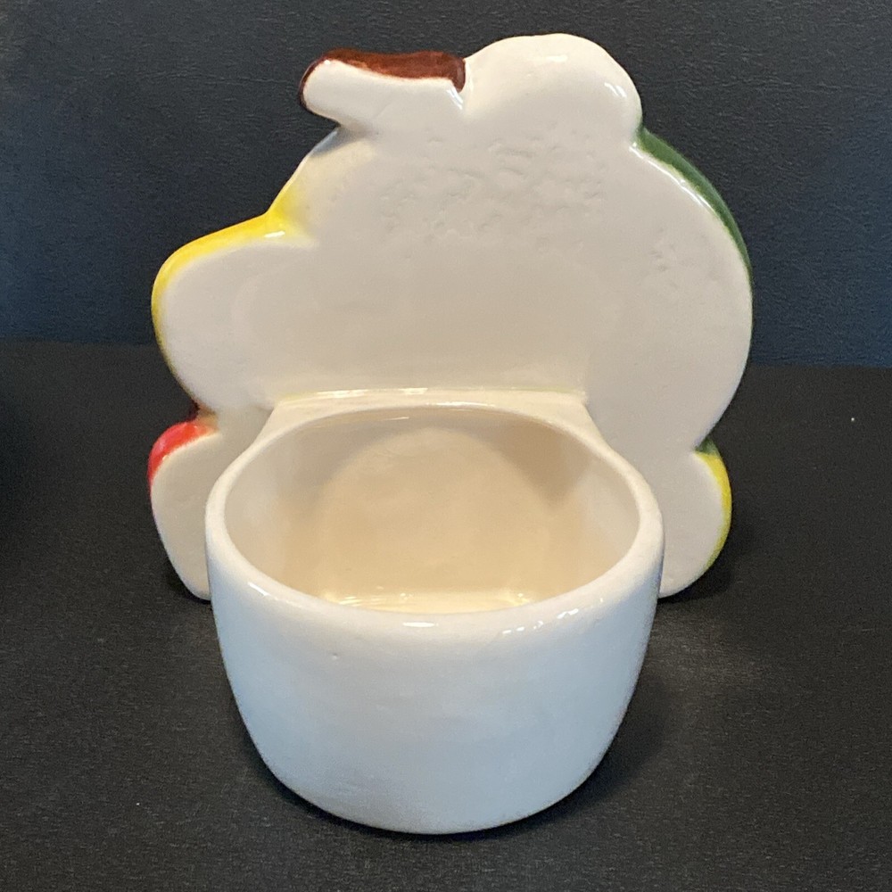 Fruit Ceramic Planter Bright Colors Pear, Watermelon, Peaches, Apple