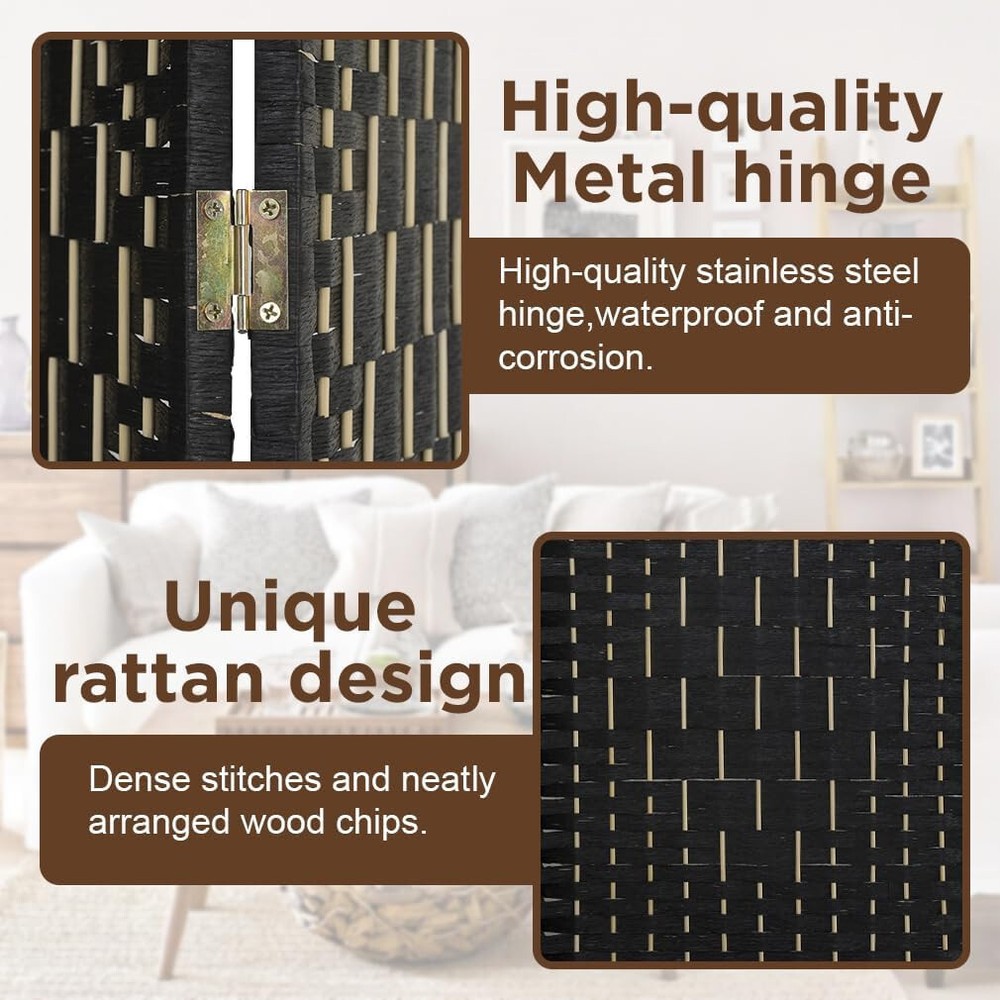 Room Divider 6 Panel Room Screen Divider Wooden Screen Folding Partition Screen