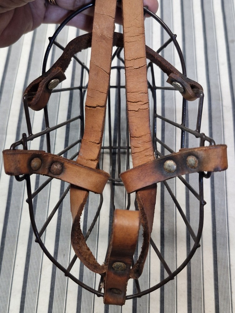 Vintage Dog Muzzle / Training Mask Cage