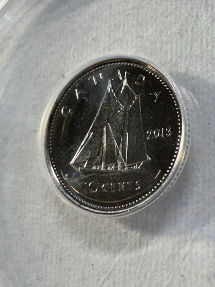 2013 Canada 10 Cents Graded MS 68 by ANACS