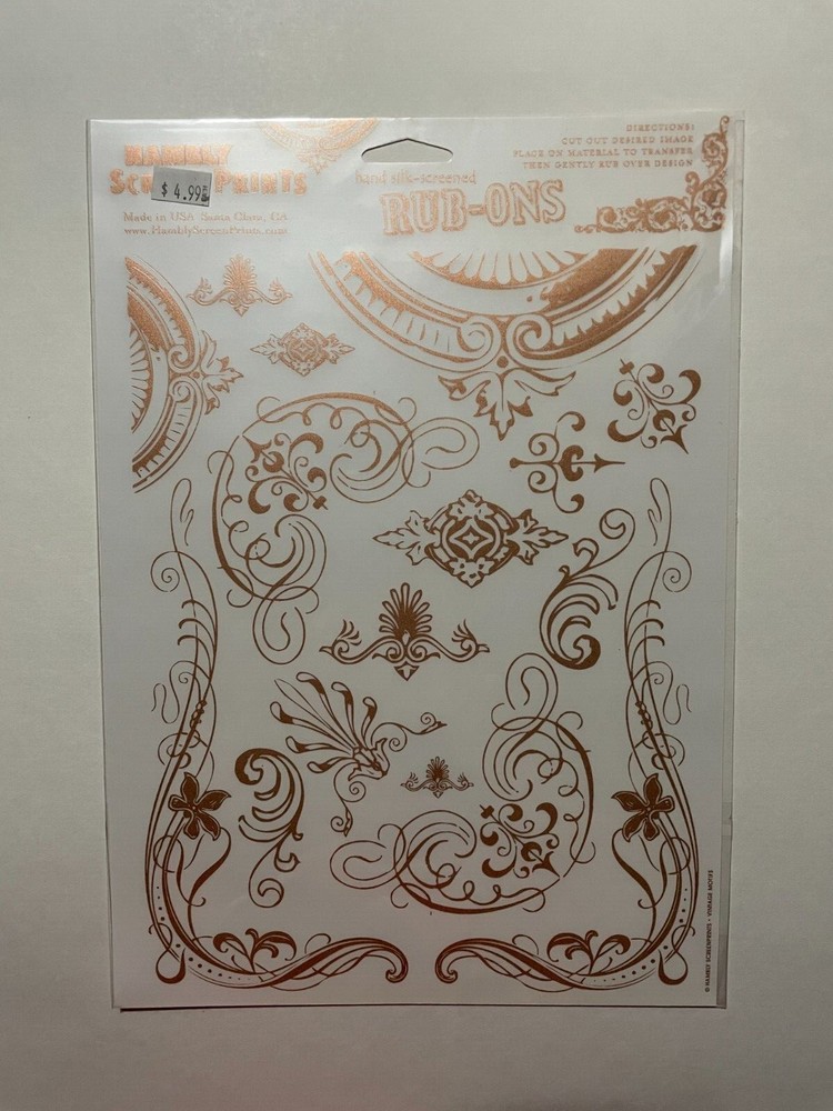 HAMBLY SCREEN PRINTS RUB-ONS VINTAGE MOTIFS