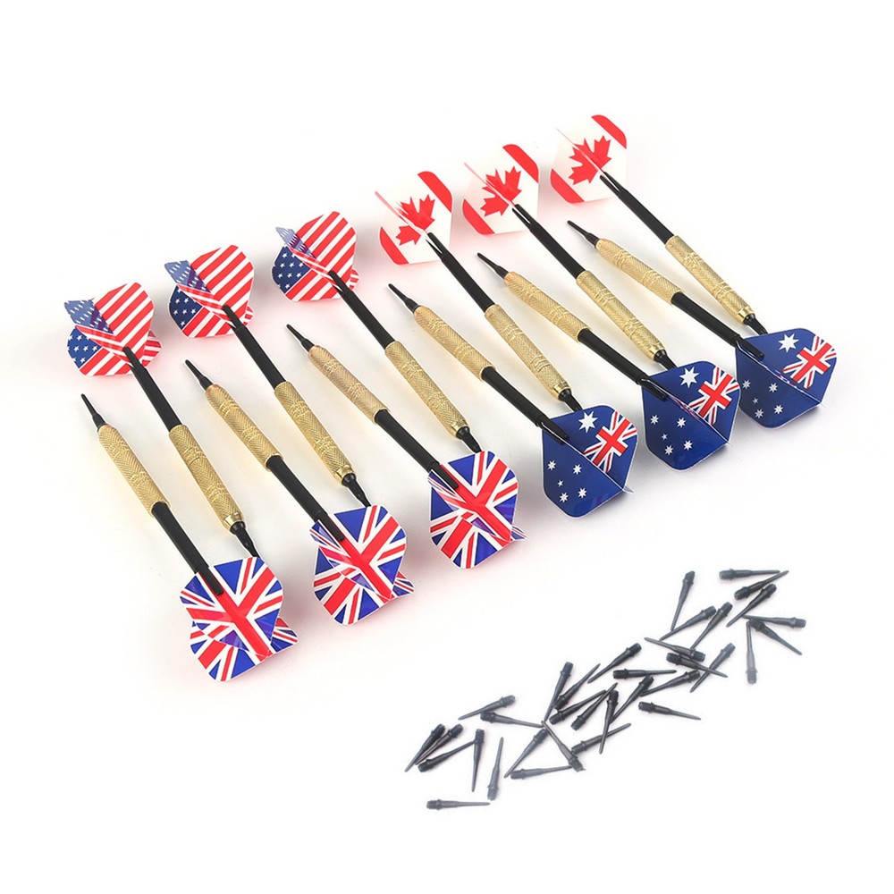 12 Pack Soft Tip Darts 14g For Electronic Dartboard With 36 Extra Tips