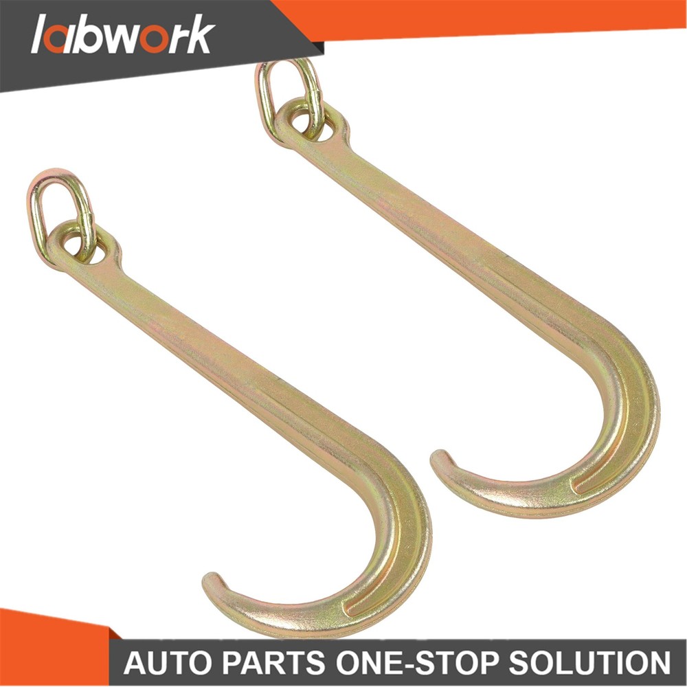 Labwork 2 Pack 15 Inch J Hook G70 5400 Lbs Working Load Limit Towing Hooks