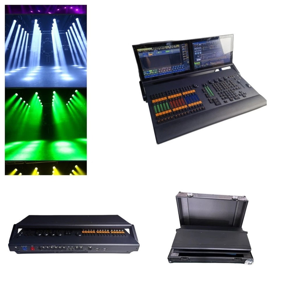 folding display T2 DMX controller RGB led motorized fader light console +case