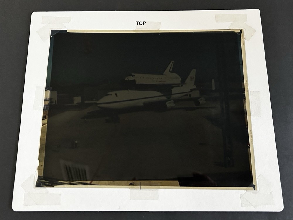 1983 NASA KSC Space Shuttle Discovery Aboard 747 Presentation Transparency