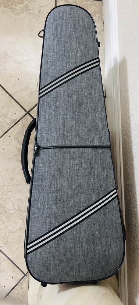 CSV502 Basic Professional 4/4 Full Size Violin Case Triangular Hard Shell Gray