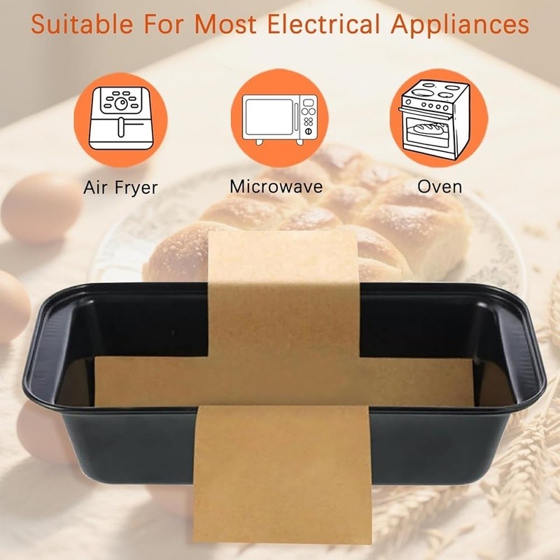 High Quality Bread Pan Liners 100 Parchment Sheets Non Stick Baking Paper New