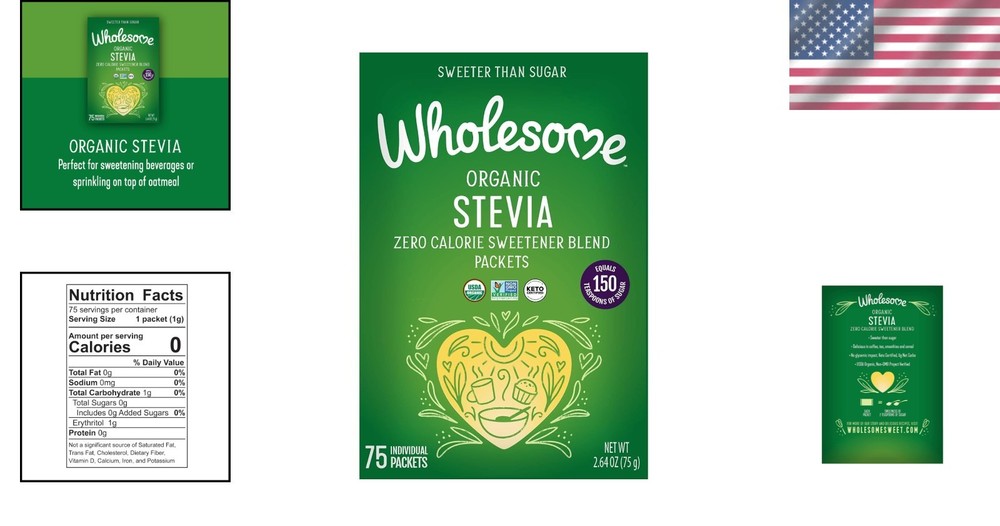 Wholesome! - Organic Stevia - 75 Packet(s)