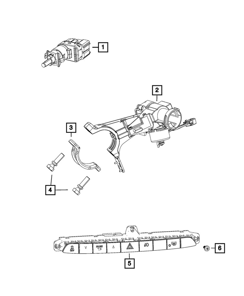 Genuine Mopar Instrument Panel Switch 5ZA65LXHAA