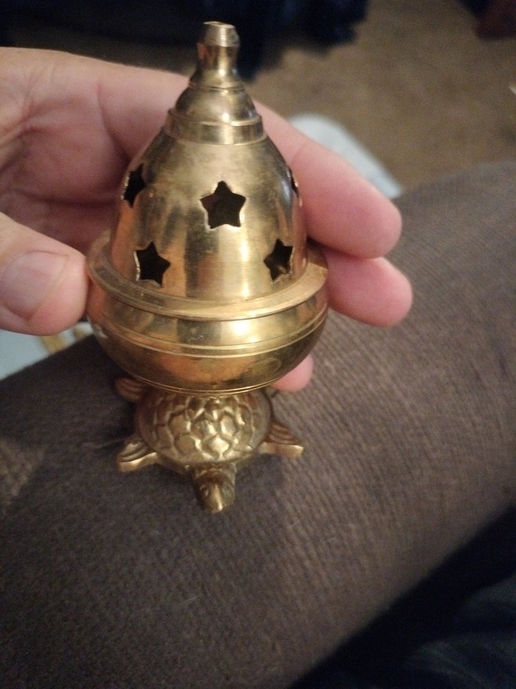 Brass Turtle Incense Holder