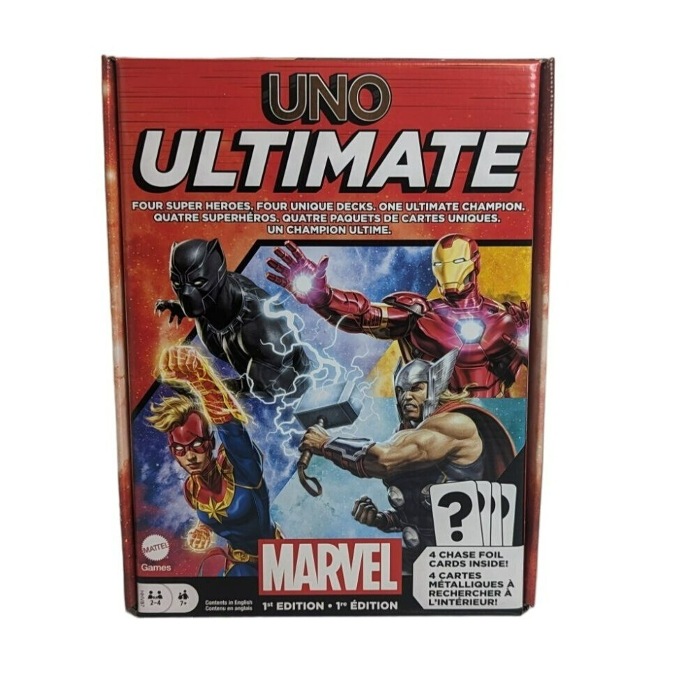 Mattel Uno Ultimate Marvel Card Game 1st Edition Core Version