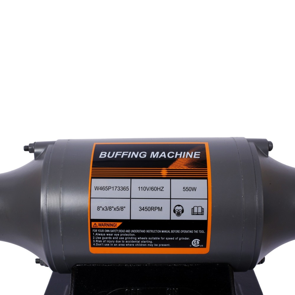 8-Inch Benchtop Buffer Polisher with 4 Thick Wheels, CSA Certified