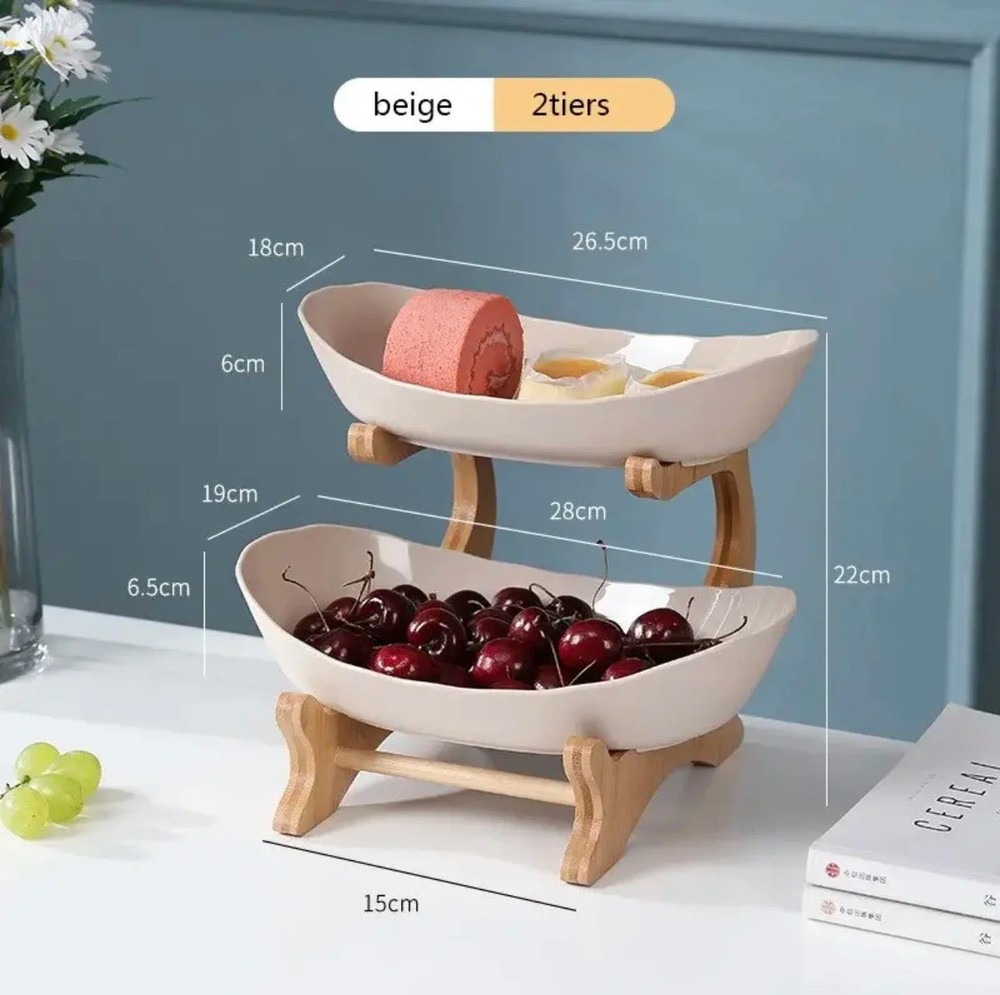 2/3 Layer Fruit Plate Home Living Room Plastic Snack Dish Creative Modern Dried
