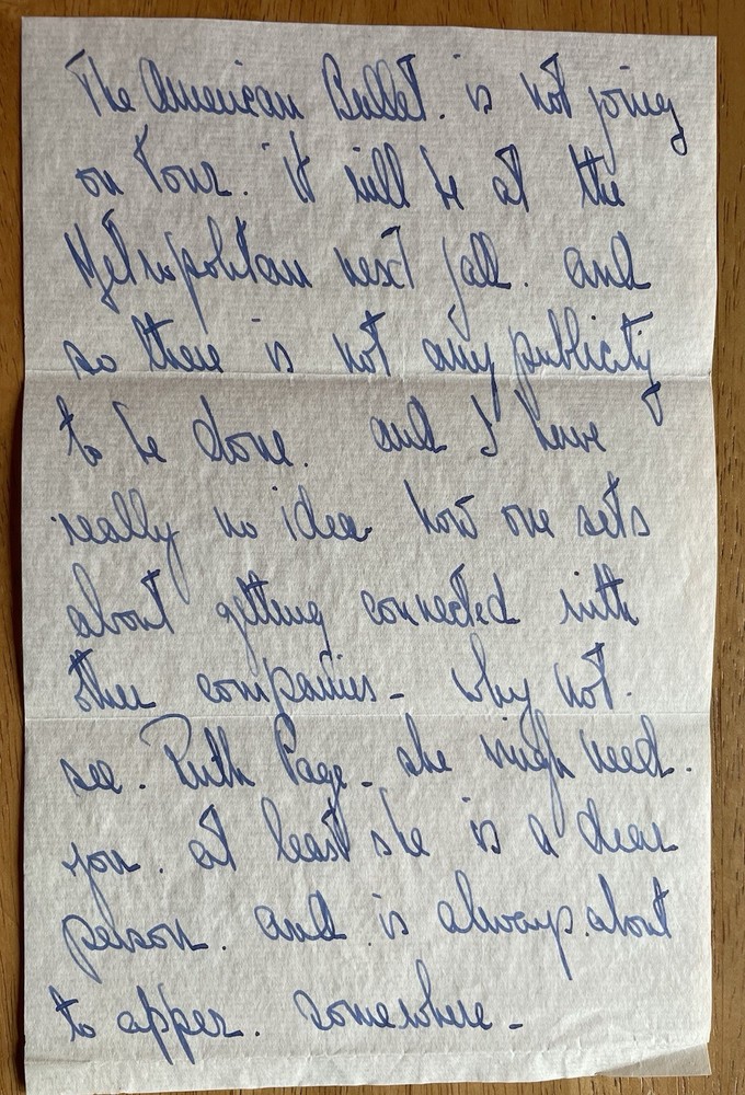 Ballerina Muriel Stuart Autograph Letter Signed
