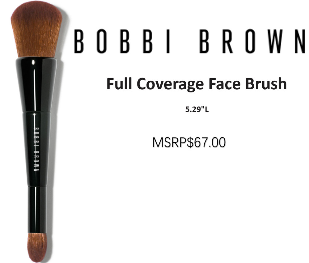 New BROWN Full Coverage Face & Touch-Up Brush Dual Ended New Sealed