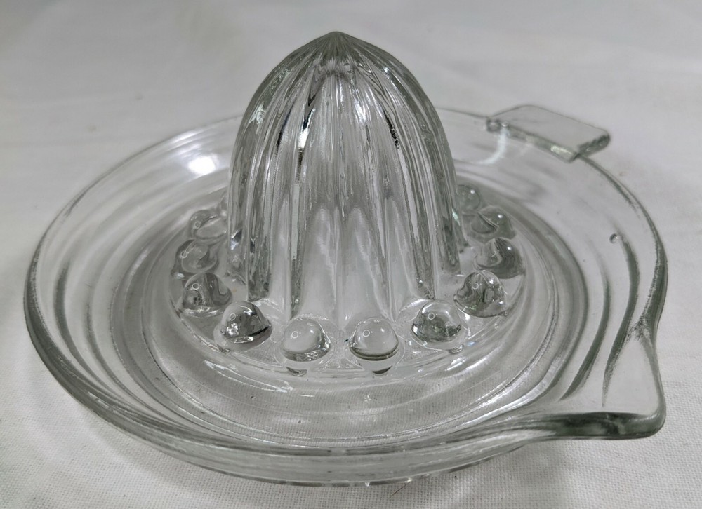 Vintage Clear Glass Hand Juicer