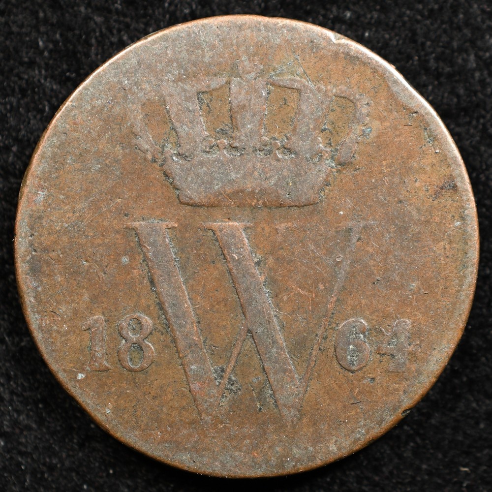 Netherlands 1 Cent 1864, Coin, Inv#E735