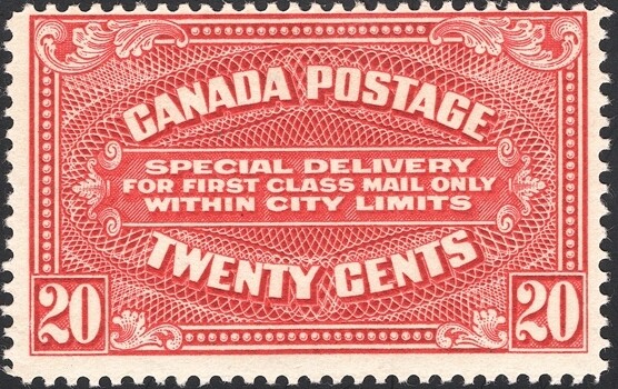 CANADA, 1922. Special Delivery E2, Mint