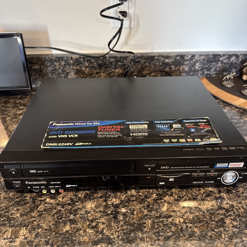 Panasonic DMR-EZ48V DVD VCR Combo Record UNTESTED Might Work No Remote