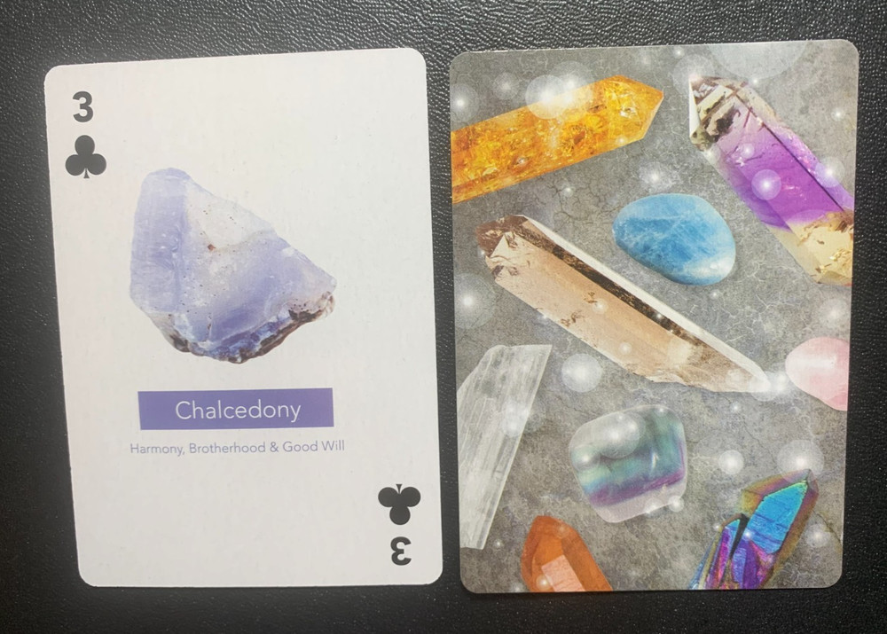 Swap Playing Card   Chalcedony   CRYSTAL HEALING CARD