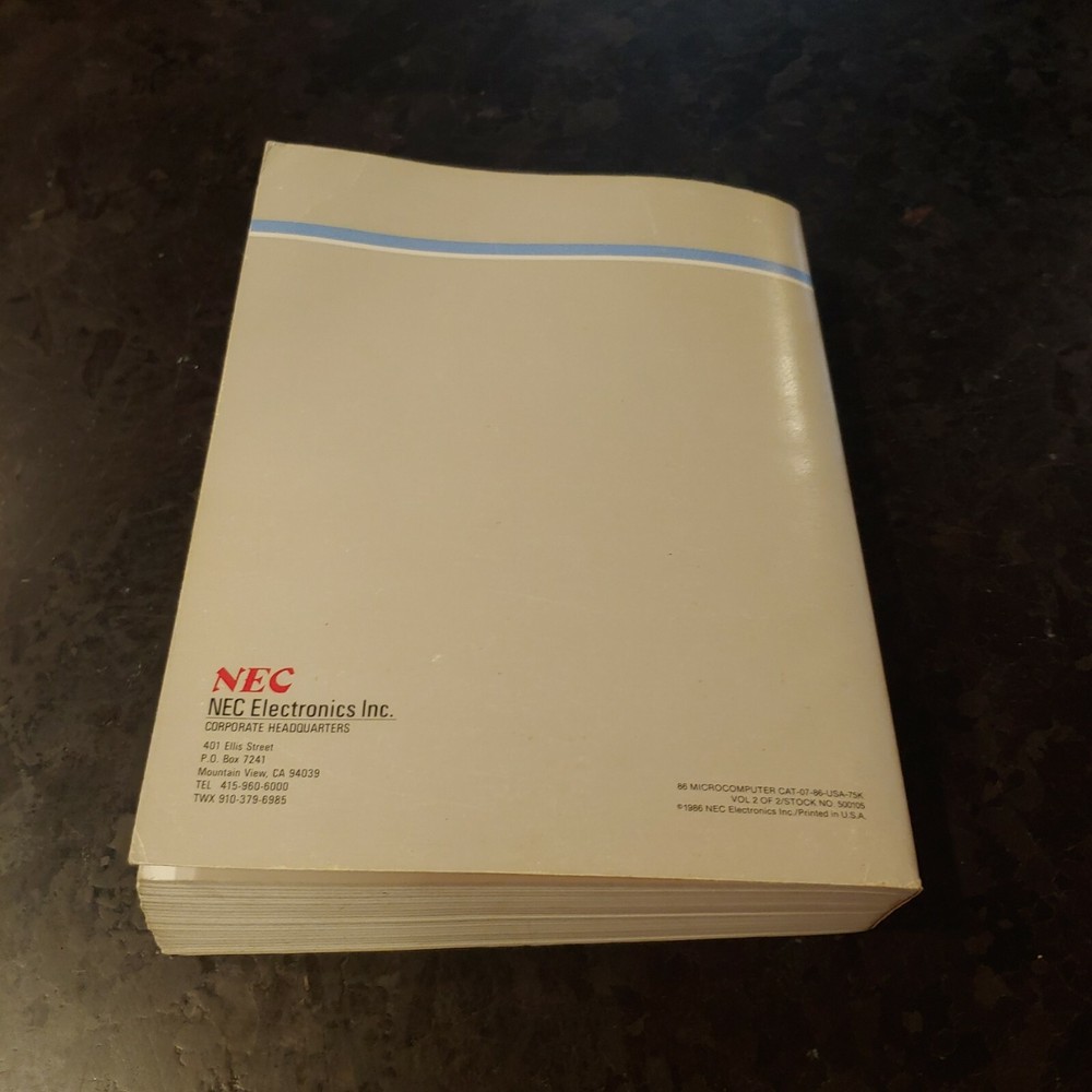 1987 NEC Microcomputer Products Vol 2 of 2. Microprocessors, Peripherals, DSP