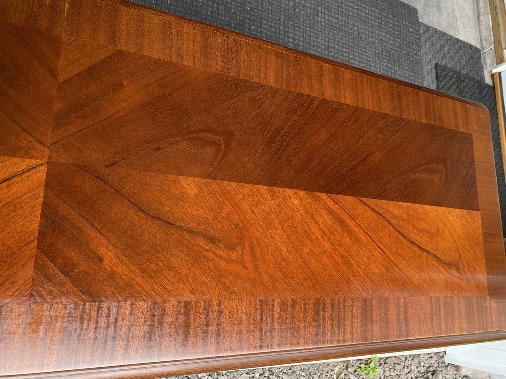 LINK TAYLOR BANDED HEIRLOOM SOLID MAHOGANY CONSOLE TABLE SIDEBOARD