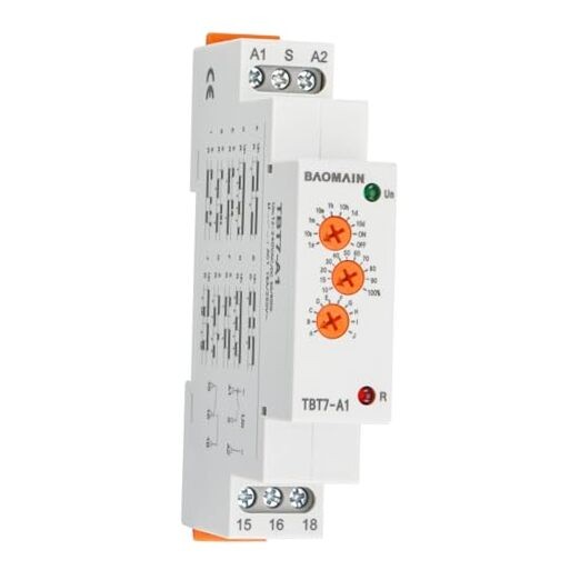 Multi-Function Time Relay, 16A SPDT 10-Functions, DIN Rail 12-240VAC/DC