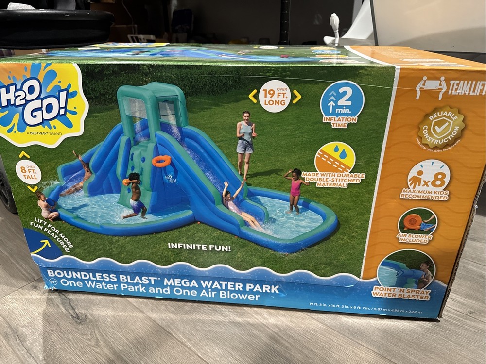 ✨️ H20GO Boundless Blast Mega Water Park 8 FT Tall🌊 19 FT Long🆕