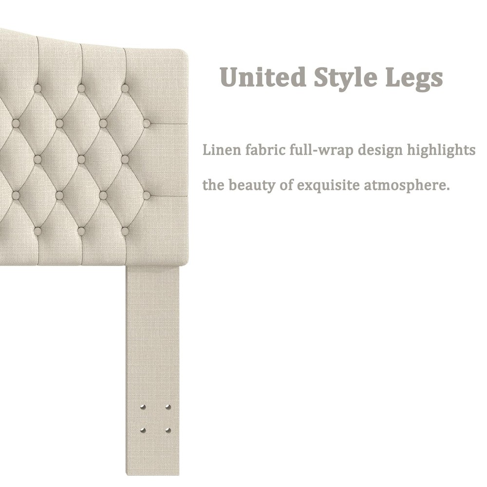 Befurtori King Headboard Only, Upholstered Headboard King Size for Adjustable...