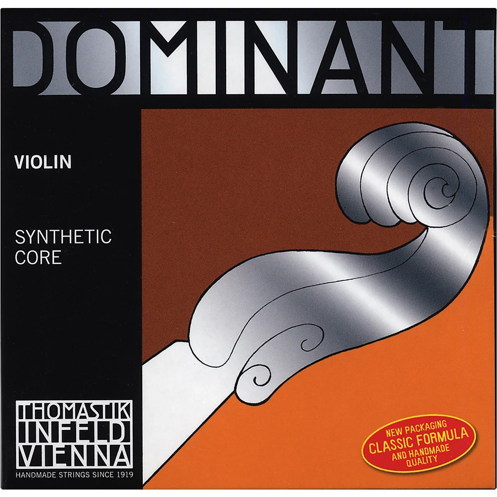Thomastik Dominant 1/2 Size Violin Strings 1/2 Set, Wound E String, Ball End