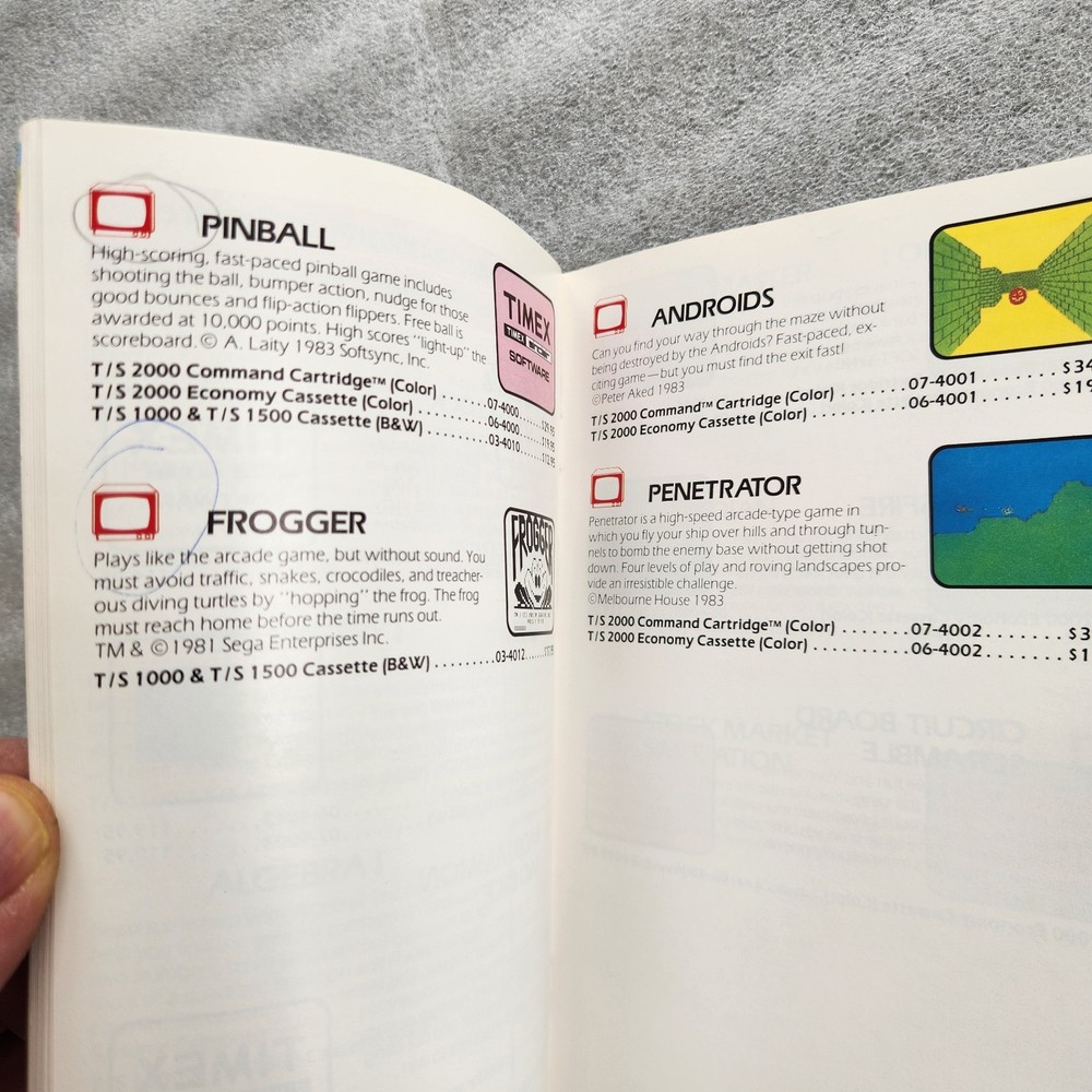 Timex Sinclair 1983 Computer Software Catalog. Winter Issue. Clean Condition