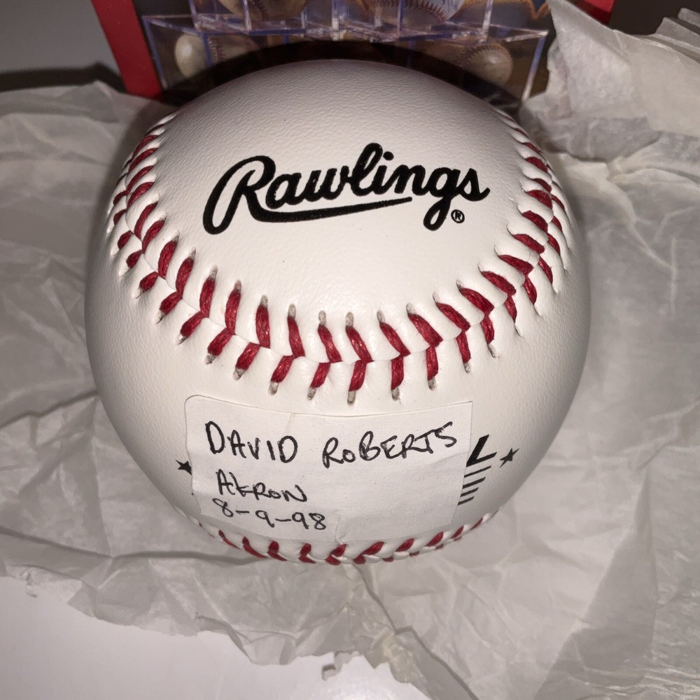 David Robert’s Autographed Signed Rawlings Baseball 8/9/1998