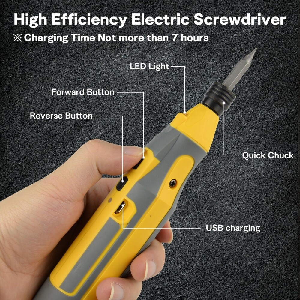 45IN1 Cordless Electric Screwdriver Rechargeable Drill Driver Power Tool Bit Set