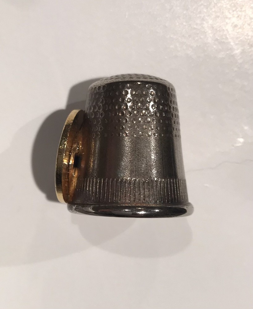 Sterling Silver Thimble With Enamel York Minster Image