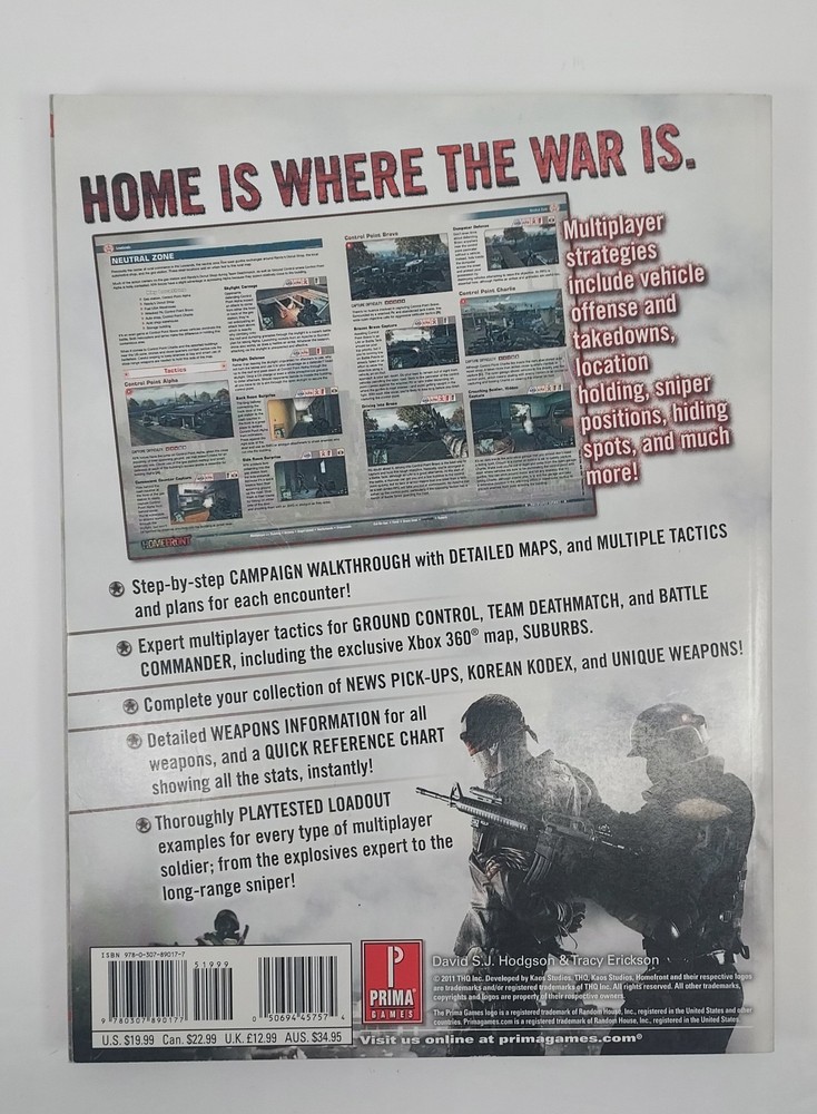 Homefront Prima Official Game Guide Paperback Strategy 2011 Gaming Book