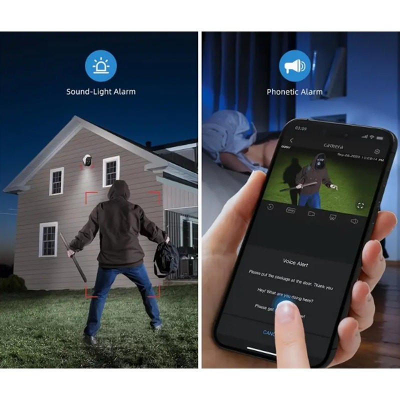 3-Link Solar-Powered Wireless Security Camera (Motion Detection, Alarm)