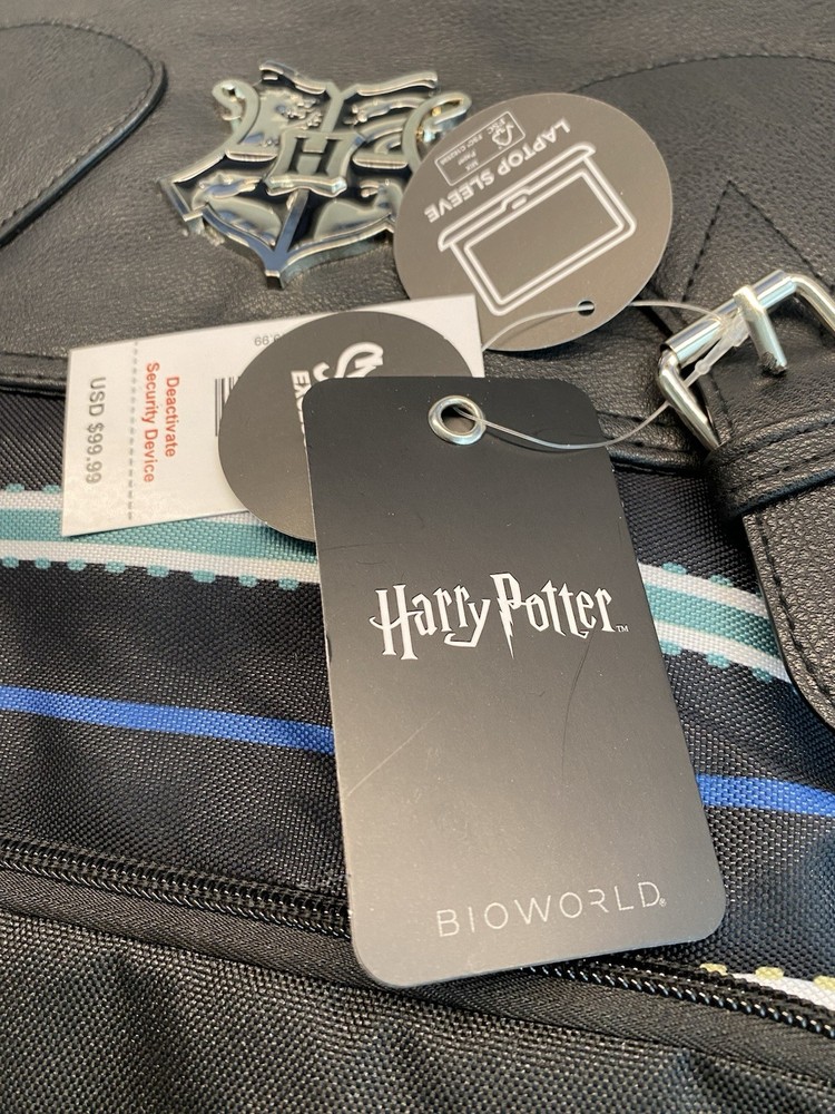 Harry Potter Black Multi-Striped Patch Rucksack Backpack