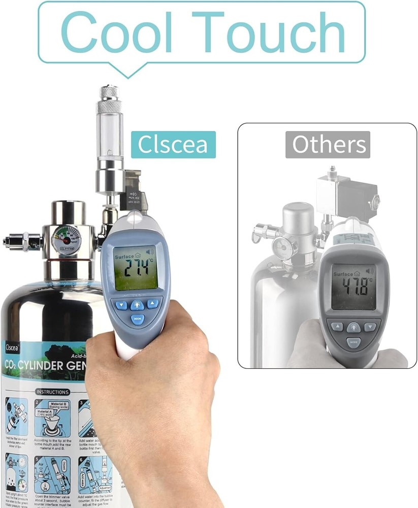 Aquarium CO2 Generator Kit Double Pressurization Enhanced Version Max for 400...