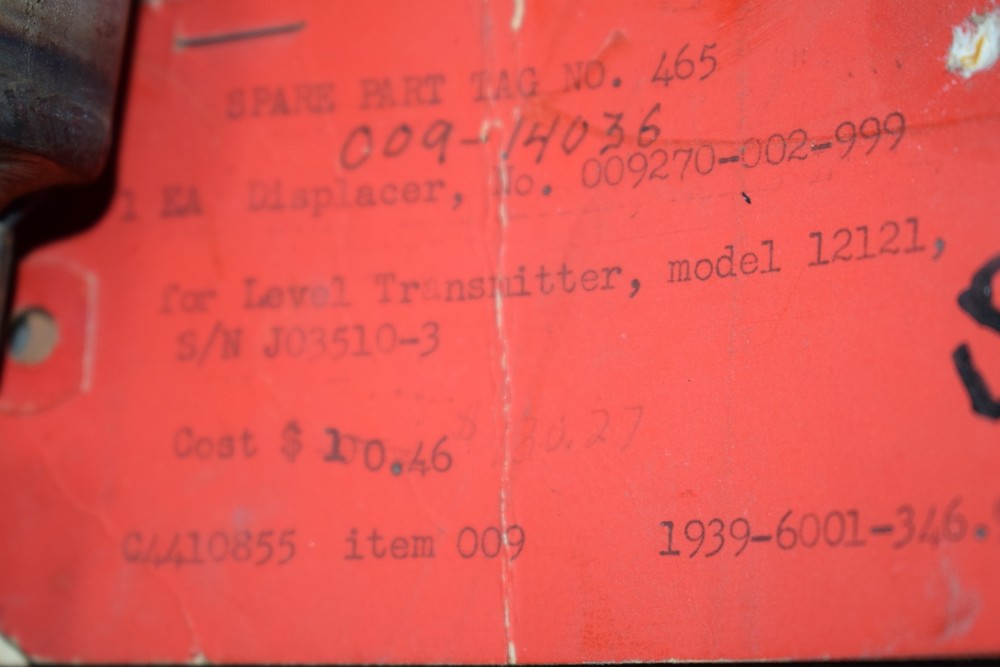 GE Turbine Transmitter, Level, 34-1/2'' LG, for Level Transmitter, Model 12121
